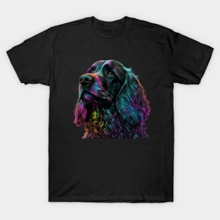 Neon American Cocker Spaniel Dog T-Shirt